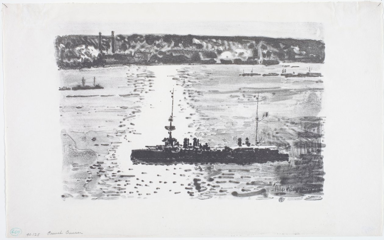 Fransız Kruvazörü (taş) by Childe Frederick Hassam