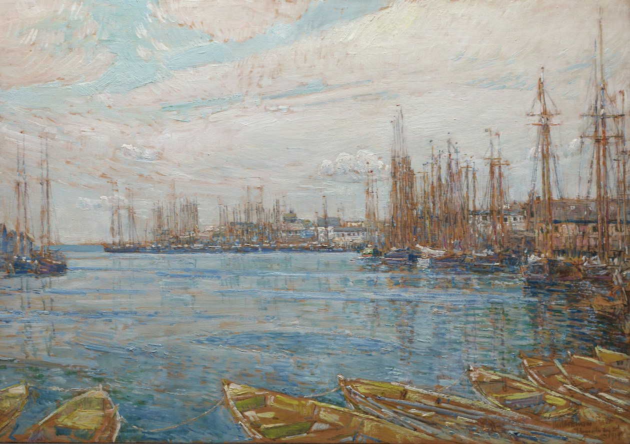 Bin Direk Limanı by Childe Frederick Hassam