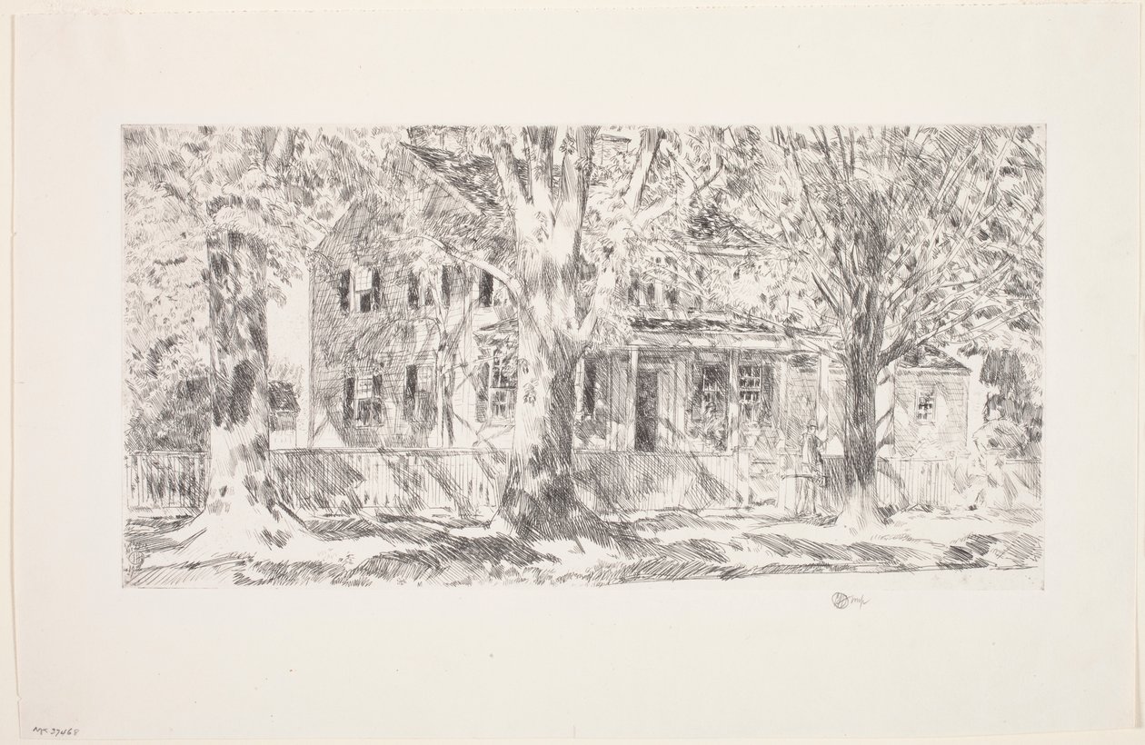 Main Street'teki Ev, East Hampton by Childe Frederick Hassam