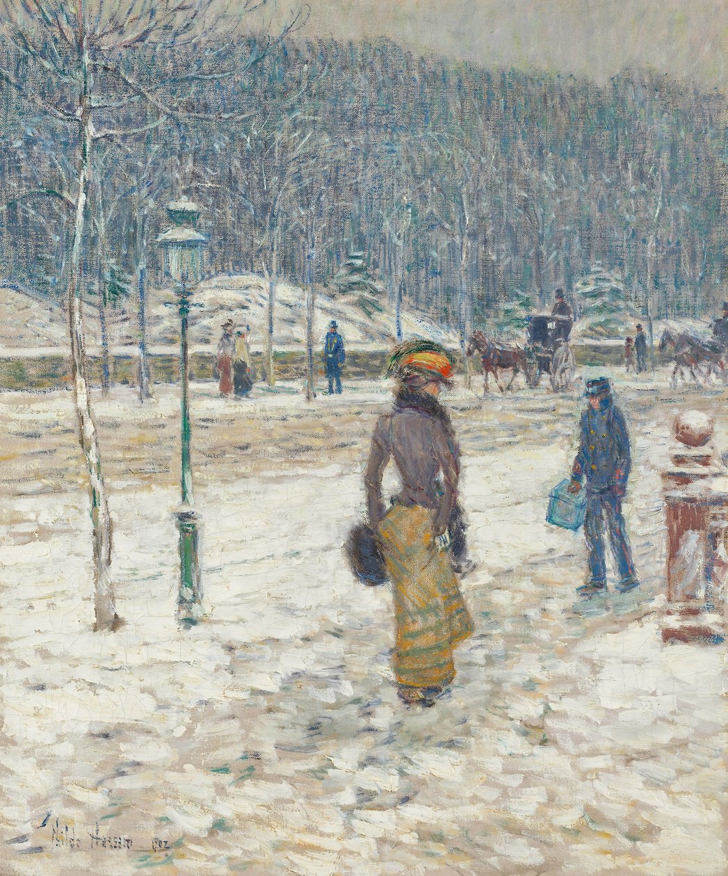 New York Caddesi by Childe Frederick Hassam