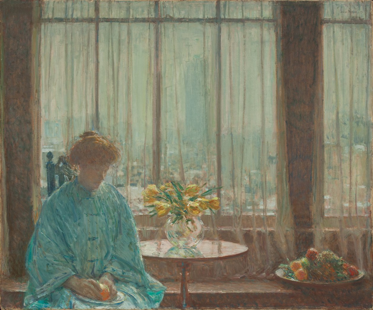 Kahvaltı Salonu, Kış Sabahı by Childe Frederick Hassam