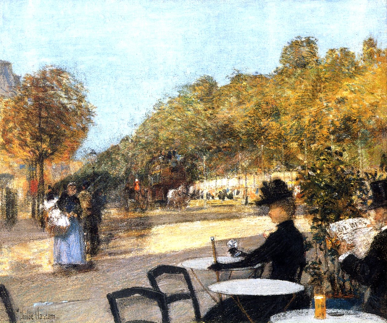 Kafe Terası by Childe Frederick Hassam