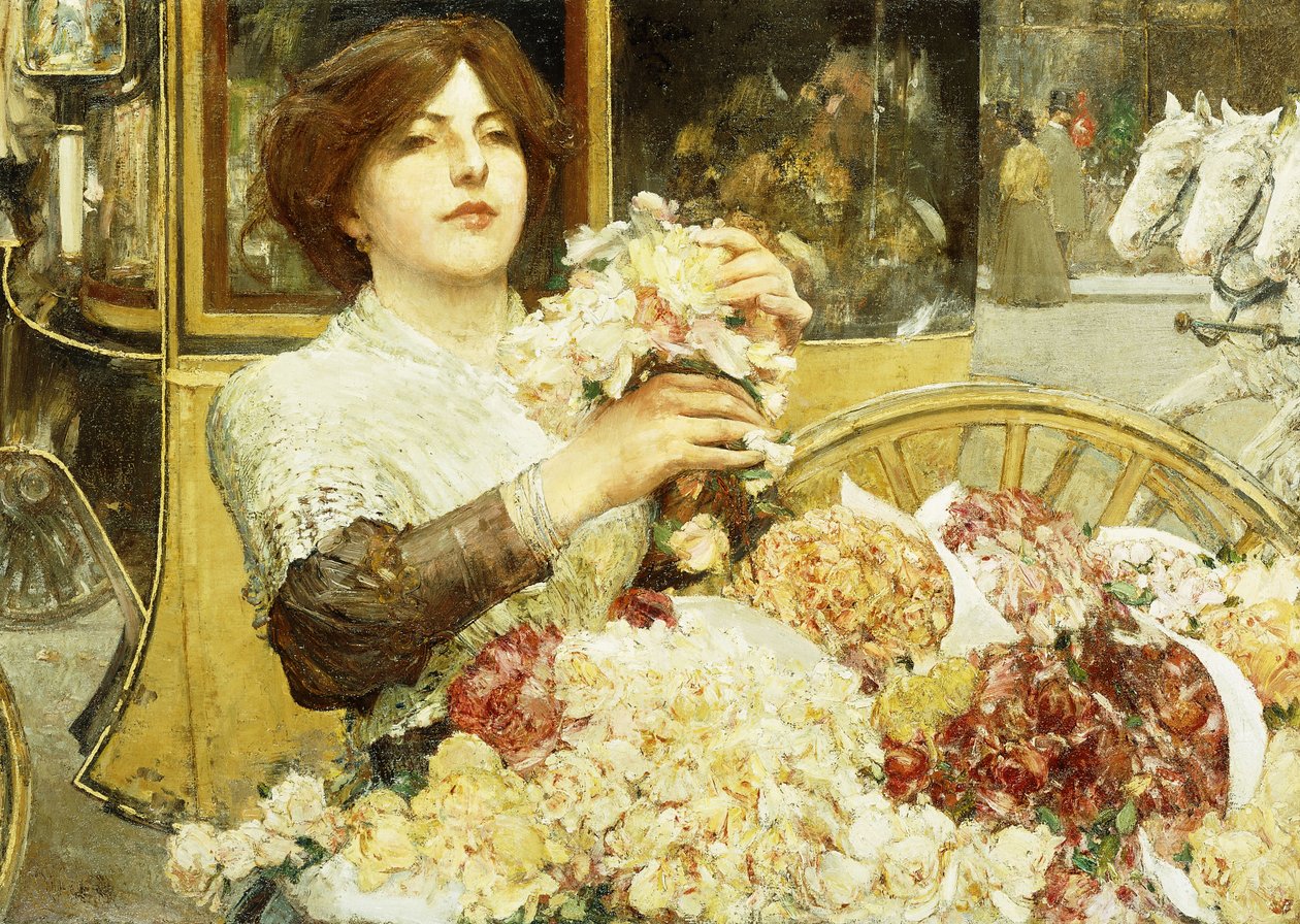 gül kız by Childe Frederick Hassam