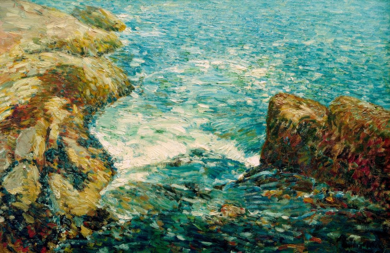 Sörf ve kayalar by Childe Hassam