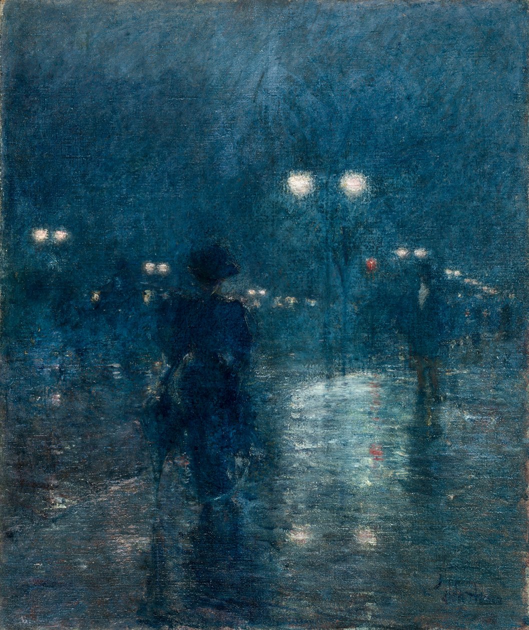 Fifth Avenue Nocturne, c. 1895. by Childe Hassam
