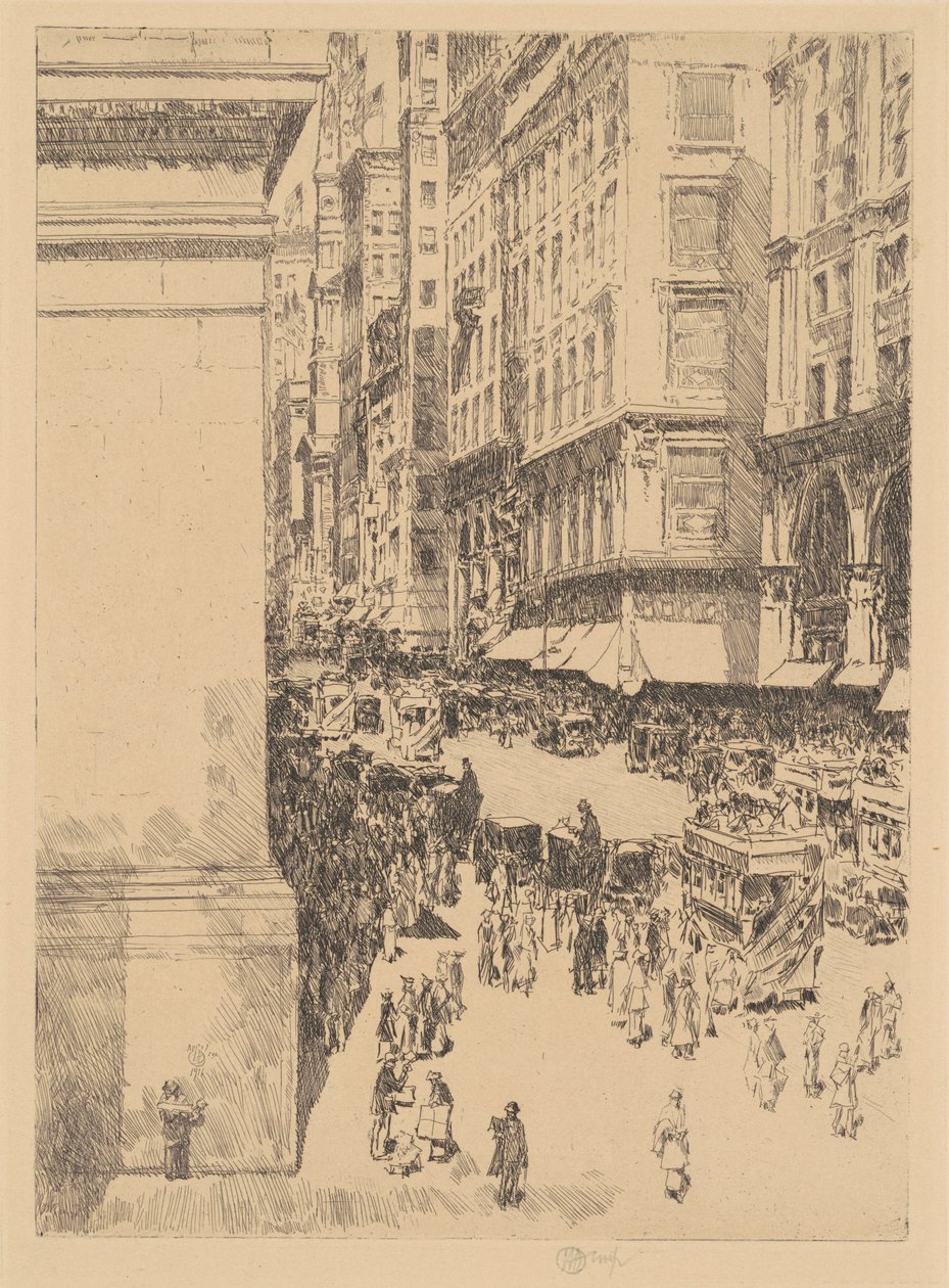 Beşinci Cadde, Öğlen by Childe Hassam