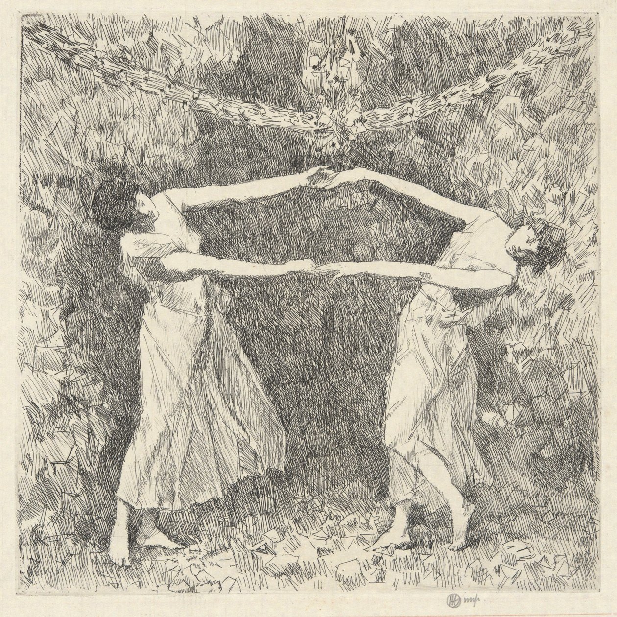 defne dansı by Childe Hassam