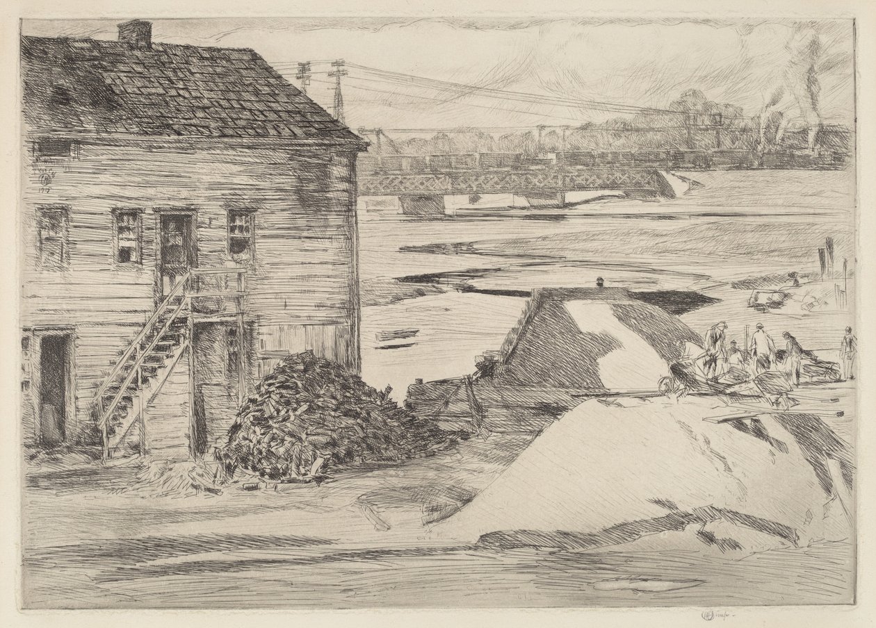 Alçak Gelgit, Cos Cob Köprüsü by Childe Hassam