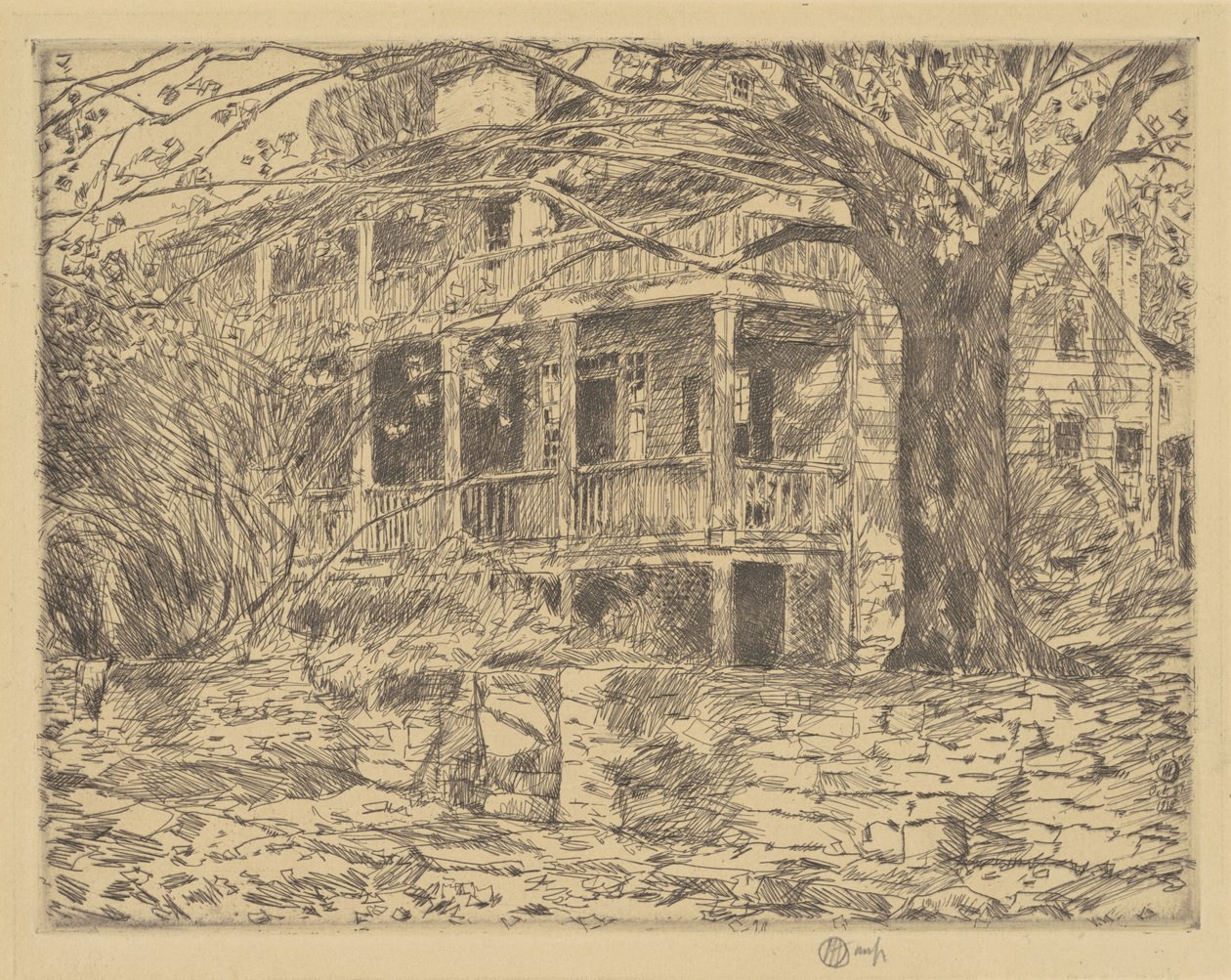 Eski Ev, Cos Cob by Childe Hassam