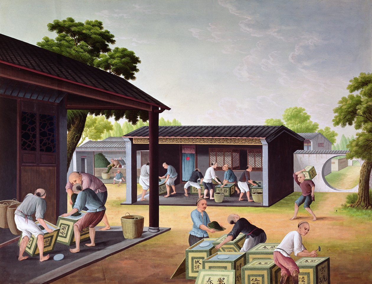 Çayları Kutulara Paketlemek by Chinese School