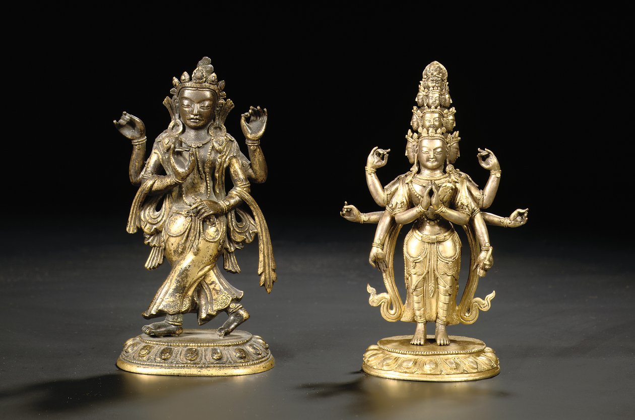 Tibeto Çinli bir bodhisattva figürü by Chinese School