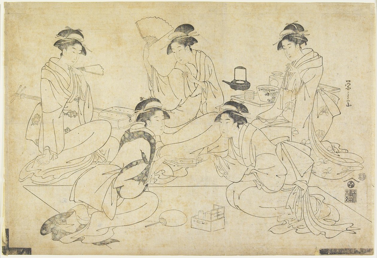 Beş Güzel, 1787-1796 by Chobunsai Eishi