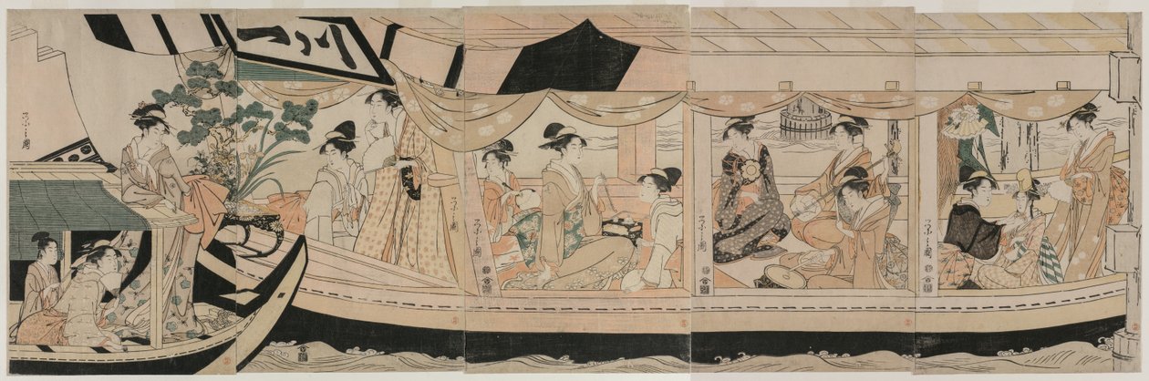 Zevk Teknesinde Parti Kawaichimaru by Chobunsai Eishi