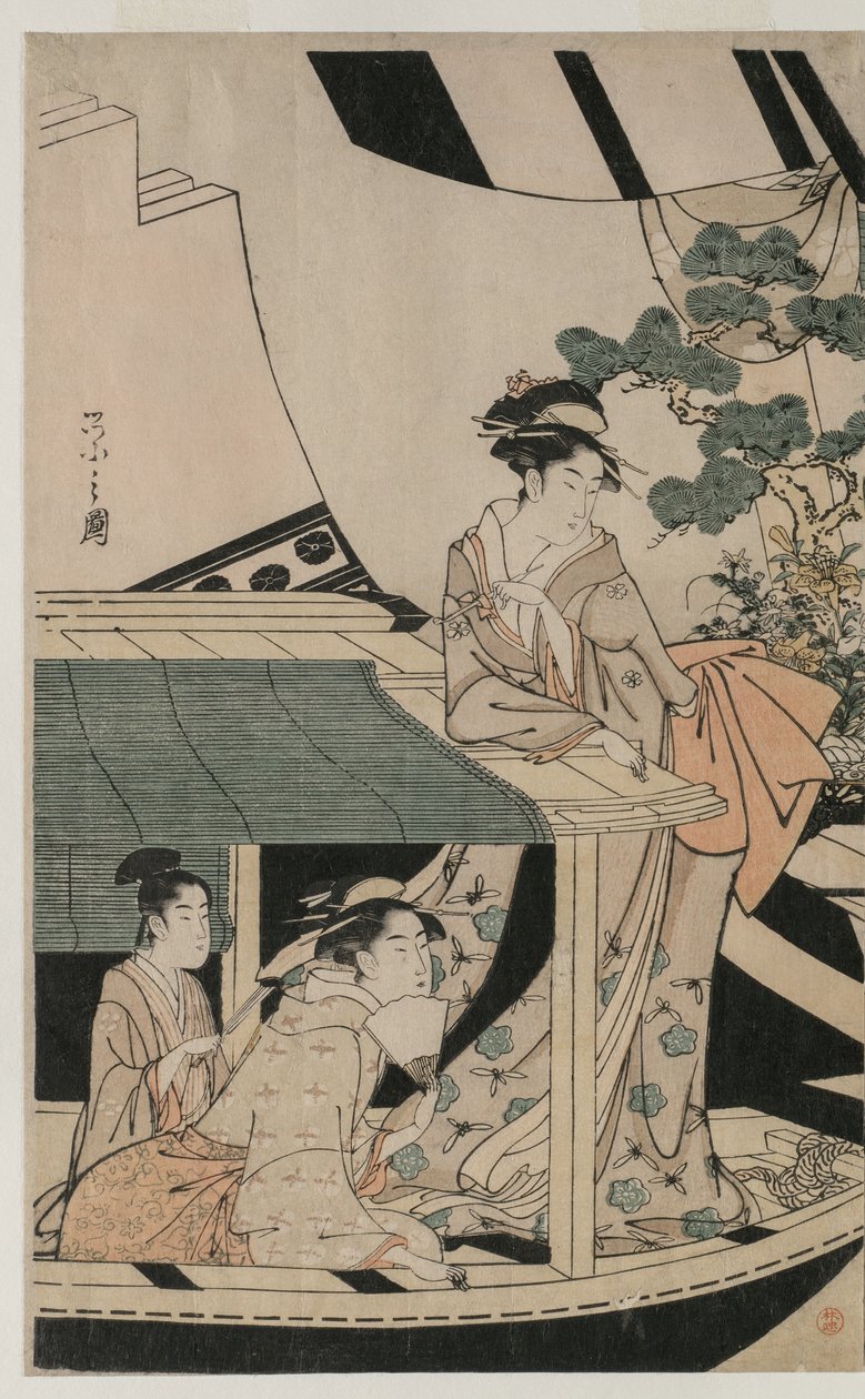Zevk Teknesinde Parti Kawaichimaru by Chobunsai Eishi