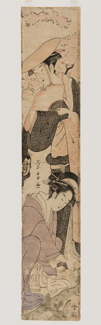 (renkli tahta baskı) by Chokosai Eisho