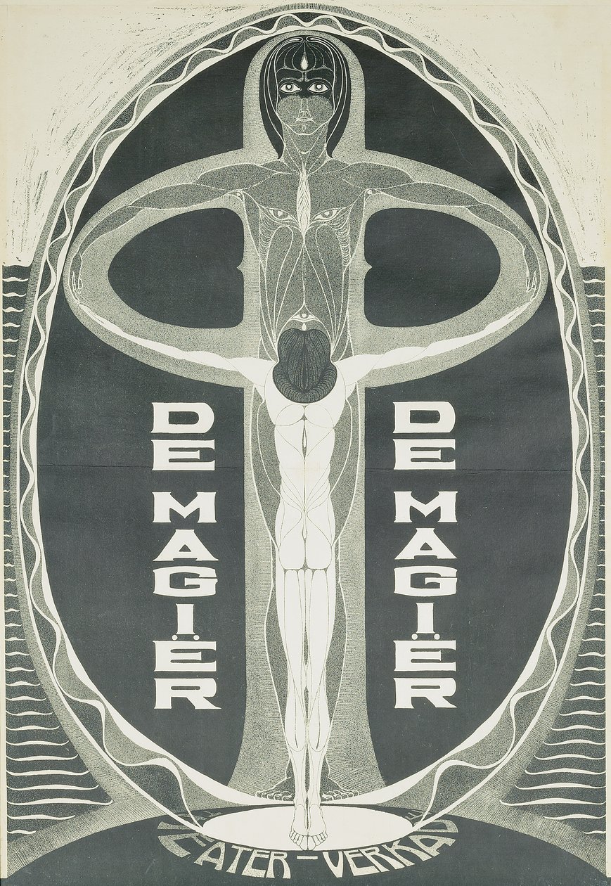 Büyücü, c.1915 (renkli taş) by Chris Lebeau