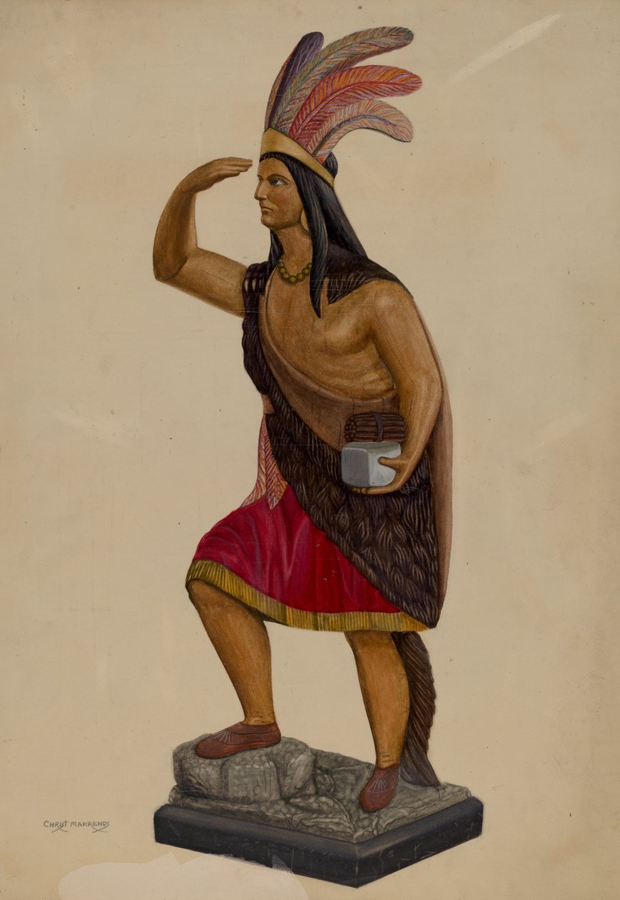 Puro Mağazası Indian, c. 1937. by Chris Makrenos