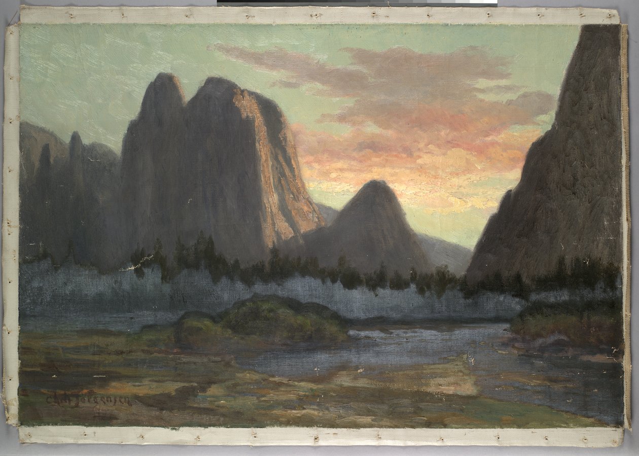 Yosemite Görünümü, Gün Batımı, 1899 dolayları by Christian Jorgensen