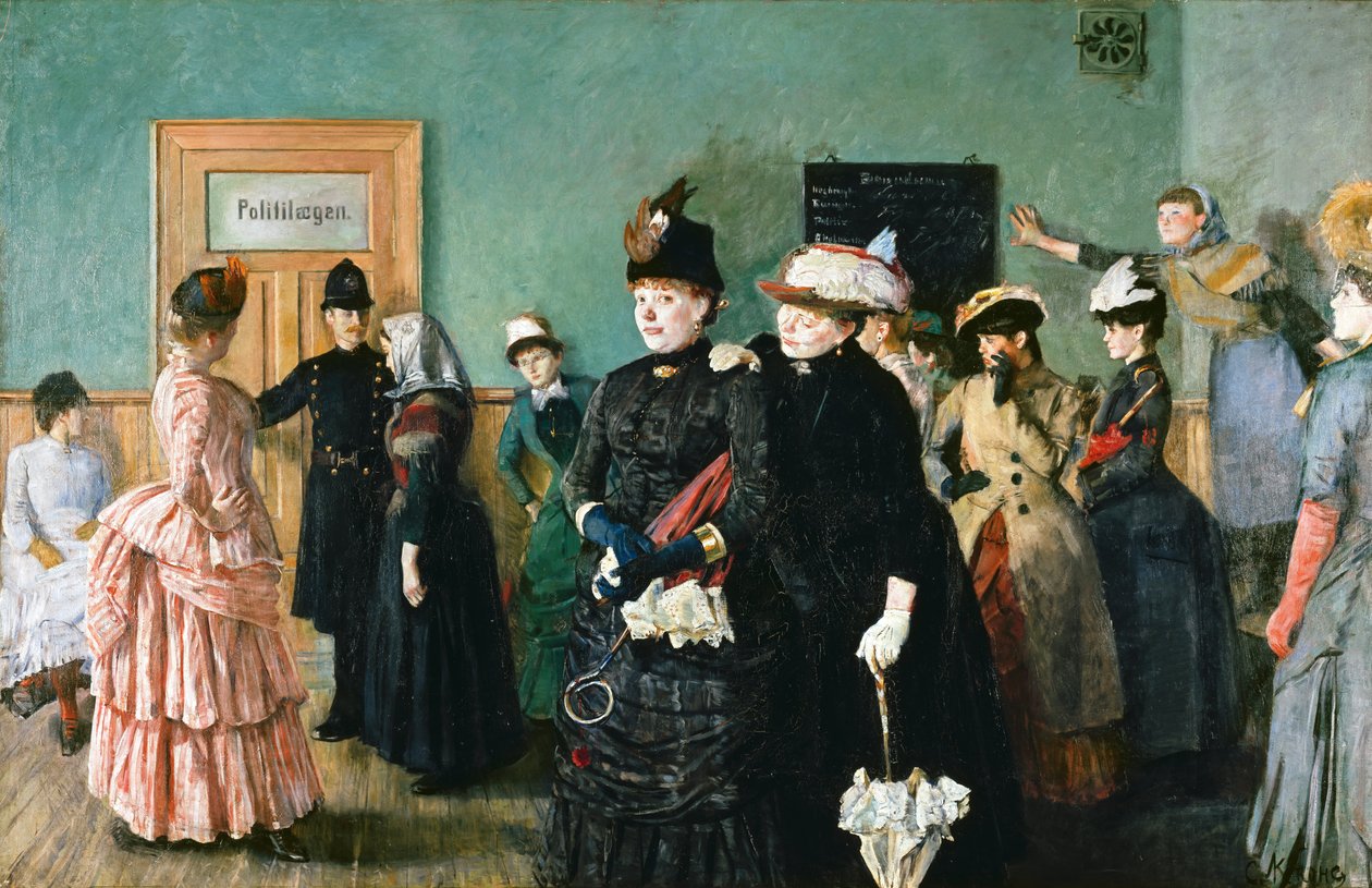 Albertine polis cerrahını görmeye gelir. by Christian Krohg