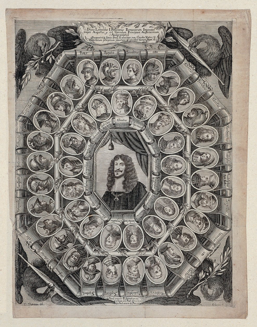 İmparator Leopold I, ataları tarafından kuşatıldı by Christian Dittmann
