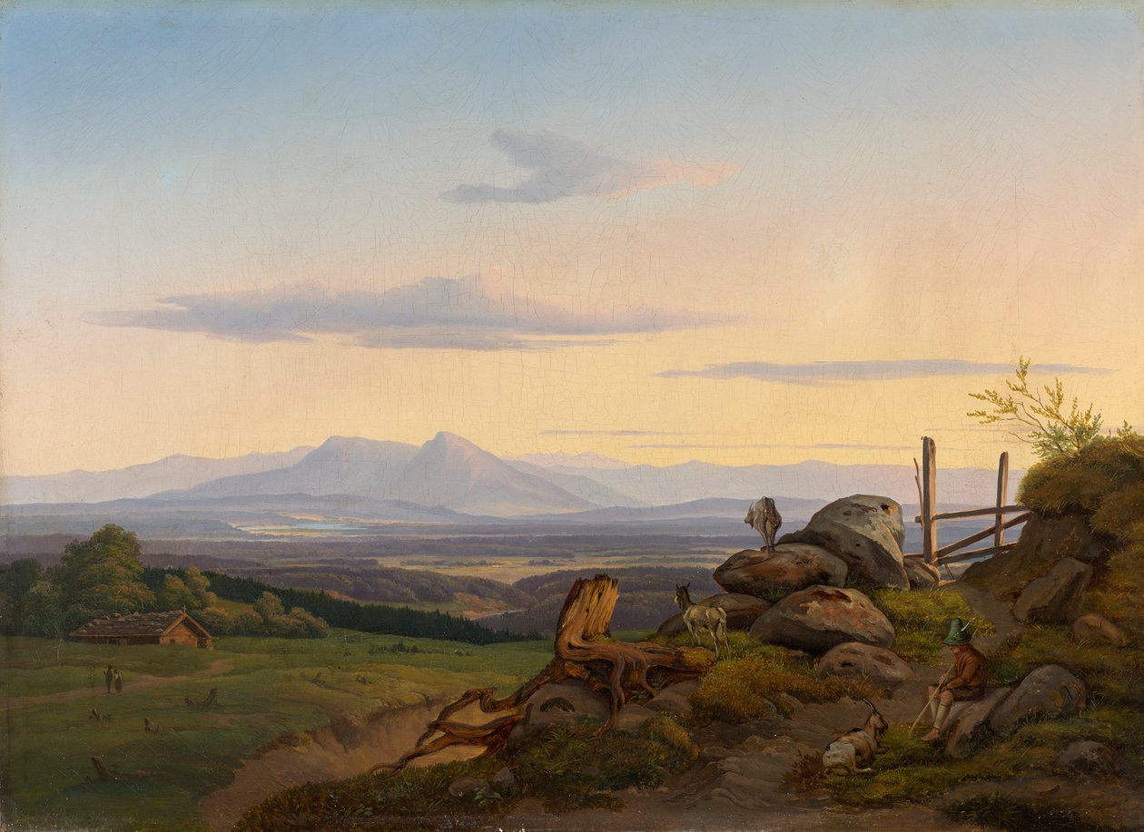 Werdenfelser Land'in görünümü by Christian Ernst Bernhard Morgenstern