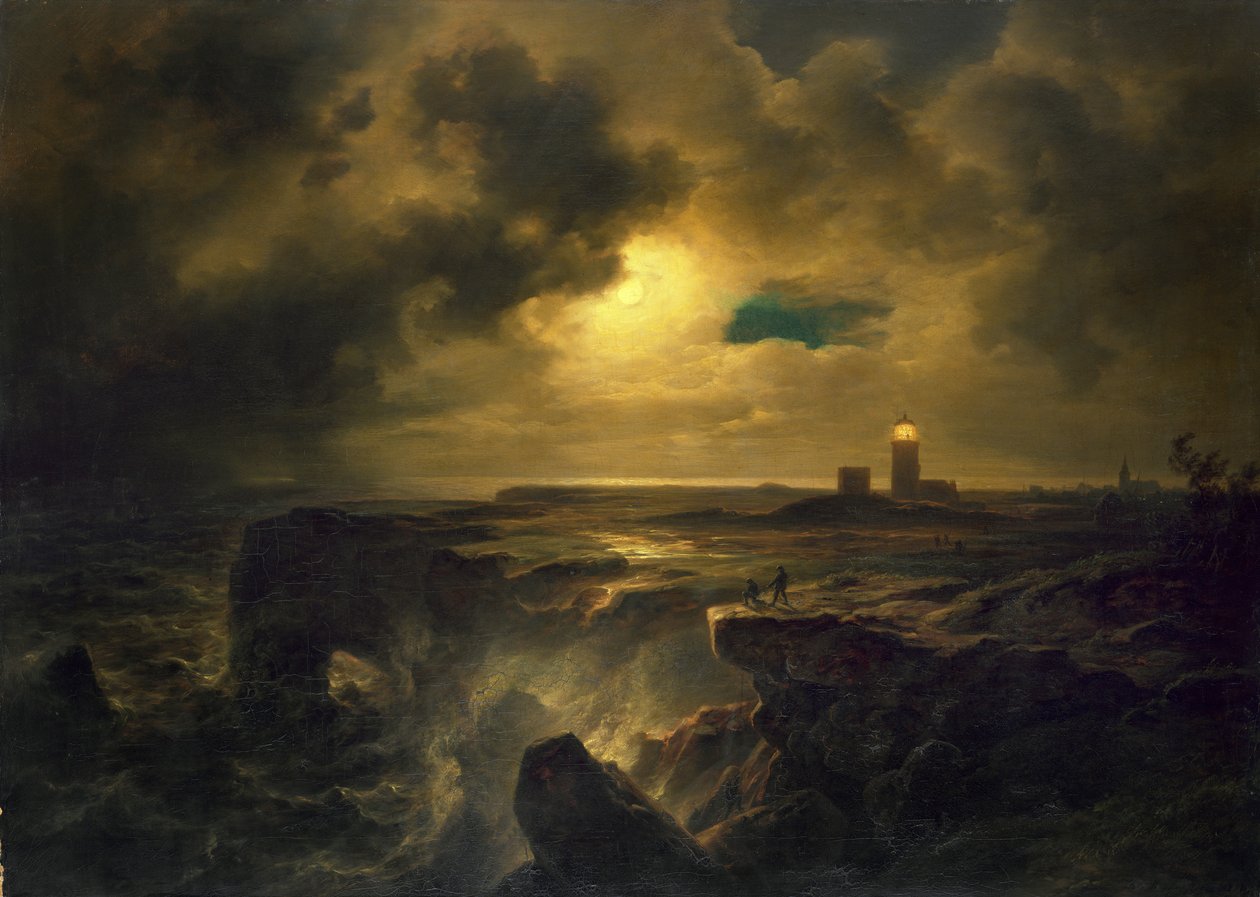 Helgoland in Moonlight by Christian Ernst Bernhard Morgenstern