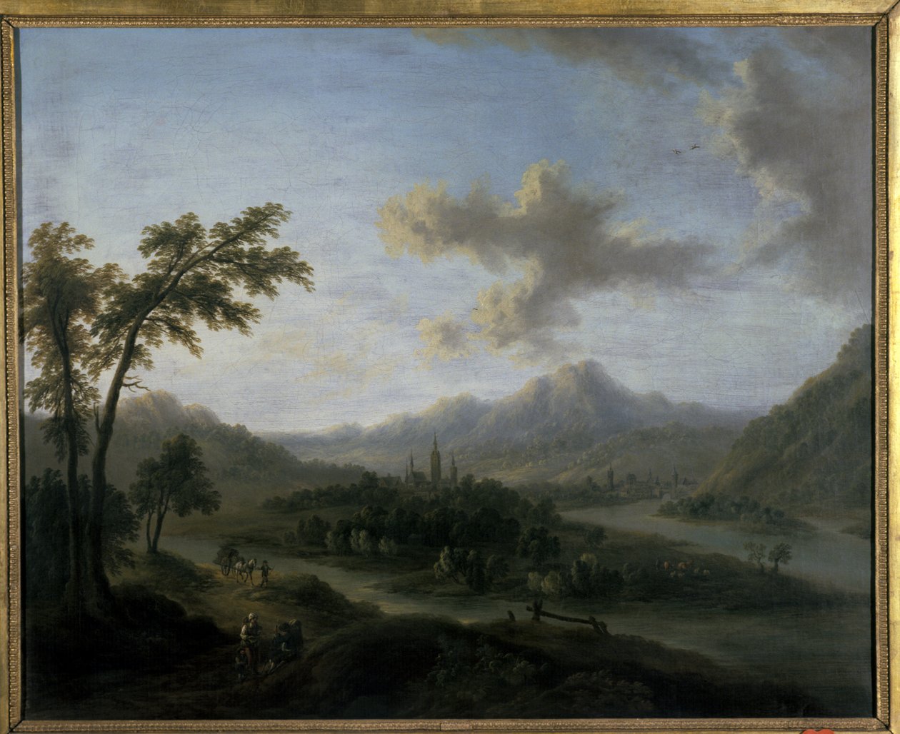 nehir manzarası by Christian Georg the Elder Schuetz