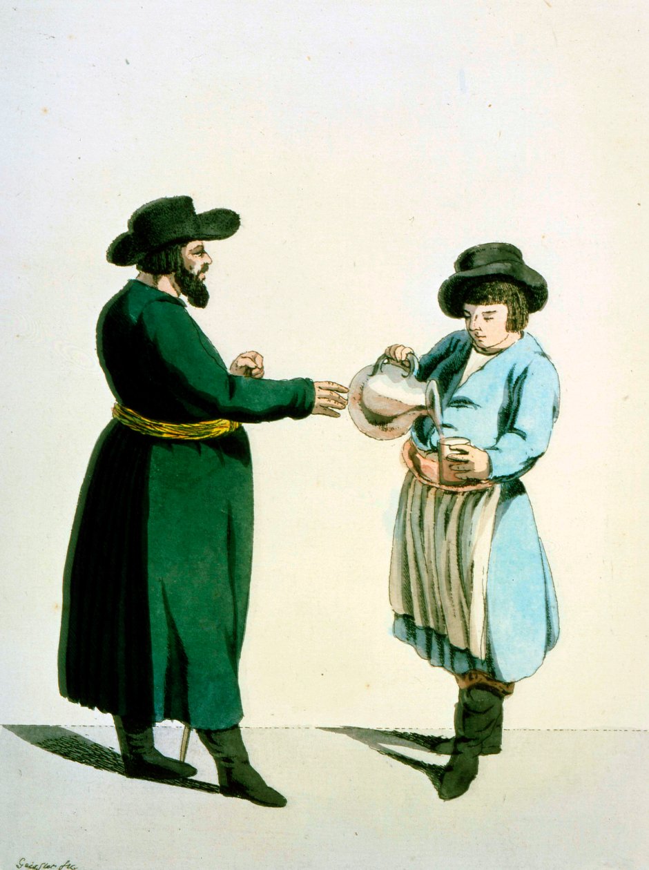 Kvas satıcısı, 1799. by Christian Gottfried Heinrich Geissler