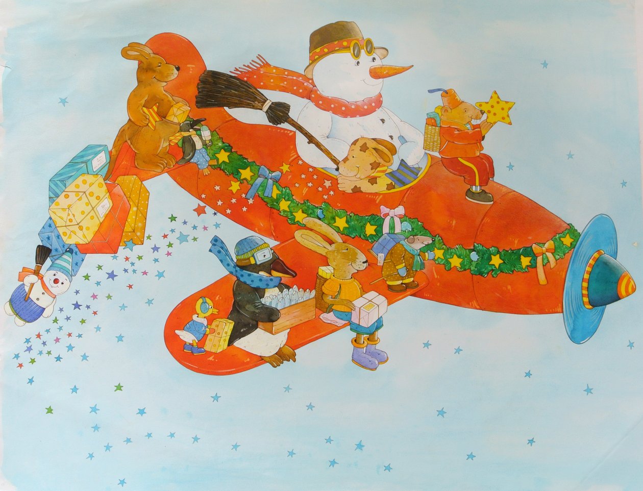 Kardan Adam ile Noel Uçak by Christian Kaempf