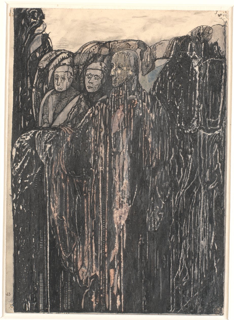 Bir bahçede üç figür. by Christian Kongstad Petersen