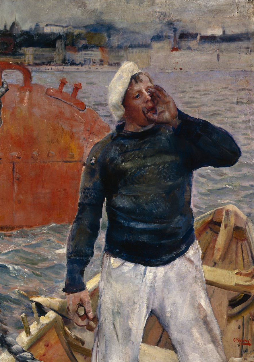 içeri çekmek by Christian Krohg