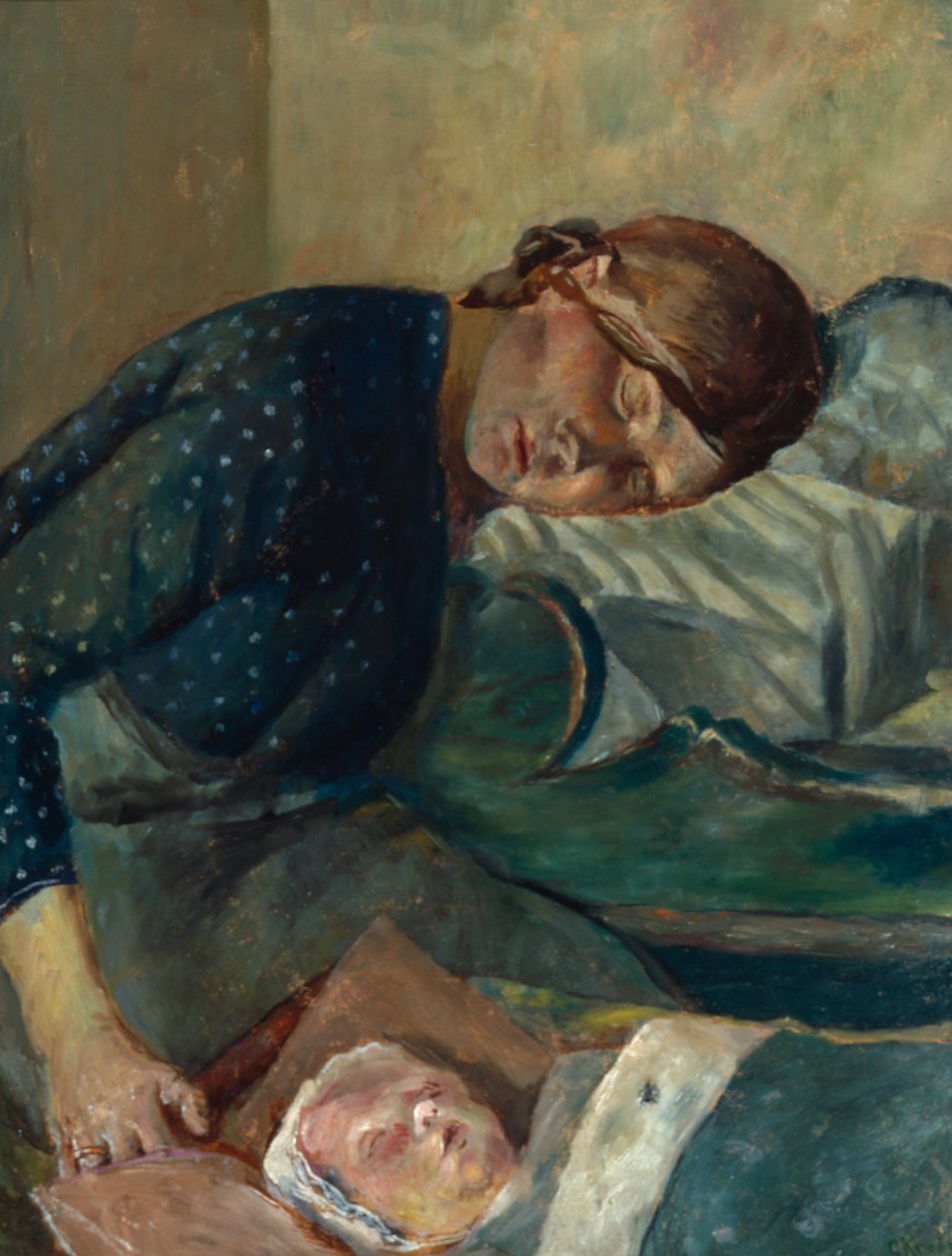 Anne ve Çocuk (resim) by Christian Krohg