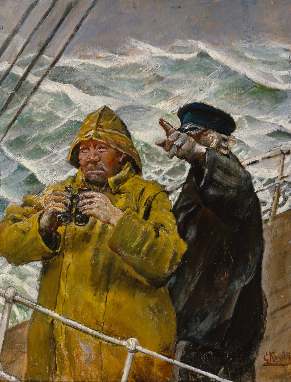 Nöbette (tuval üzerine yağlıboya) by Christian Krohg