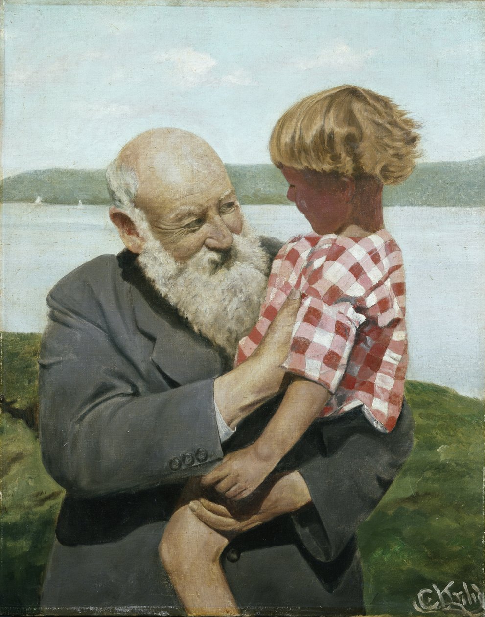 Otoportre (tuval üzerine yağlı boya) by Christian Krohg