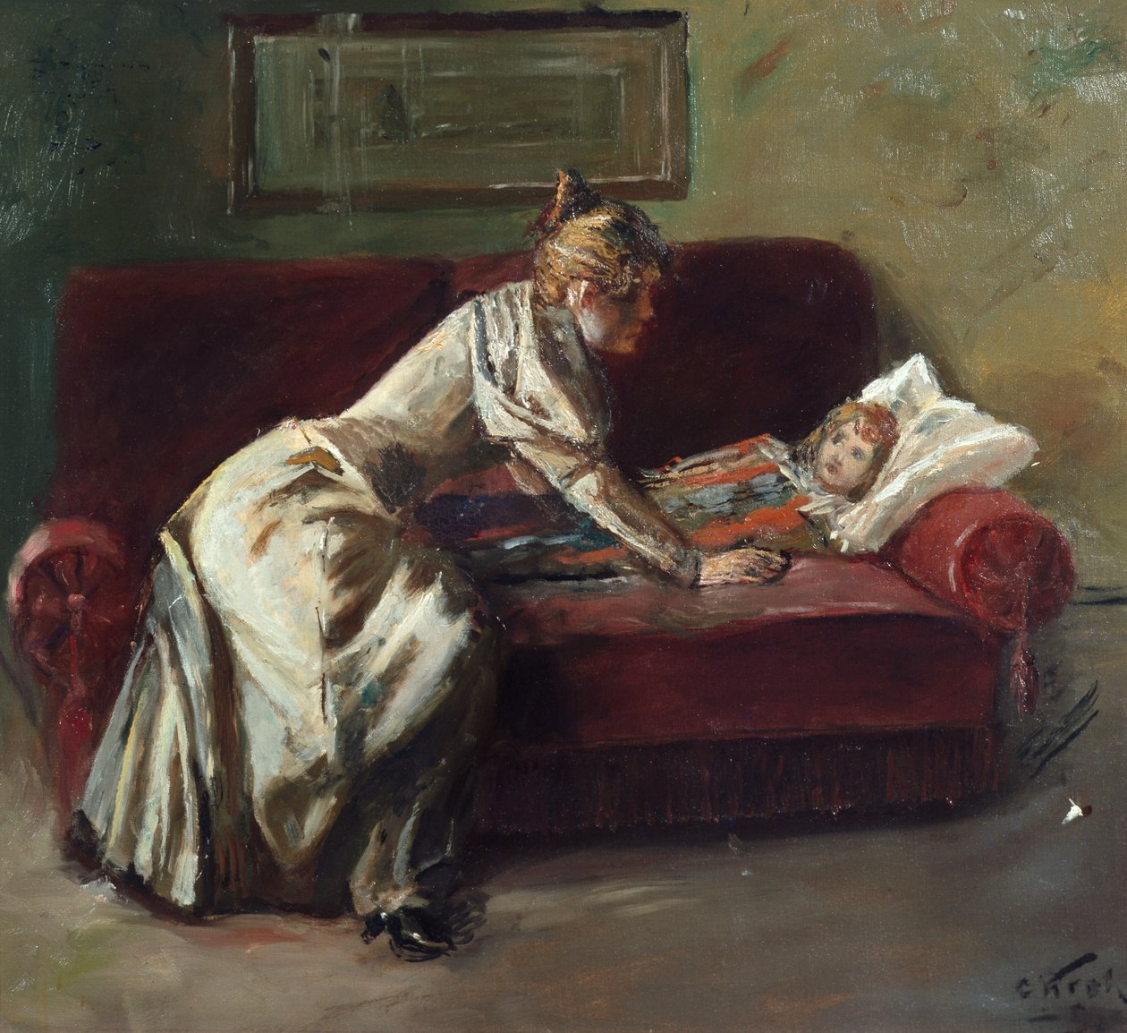 hasta çocuk by Christian Krohg