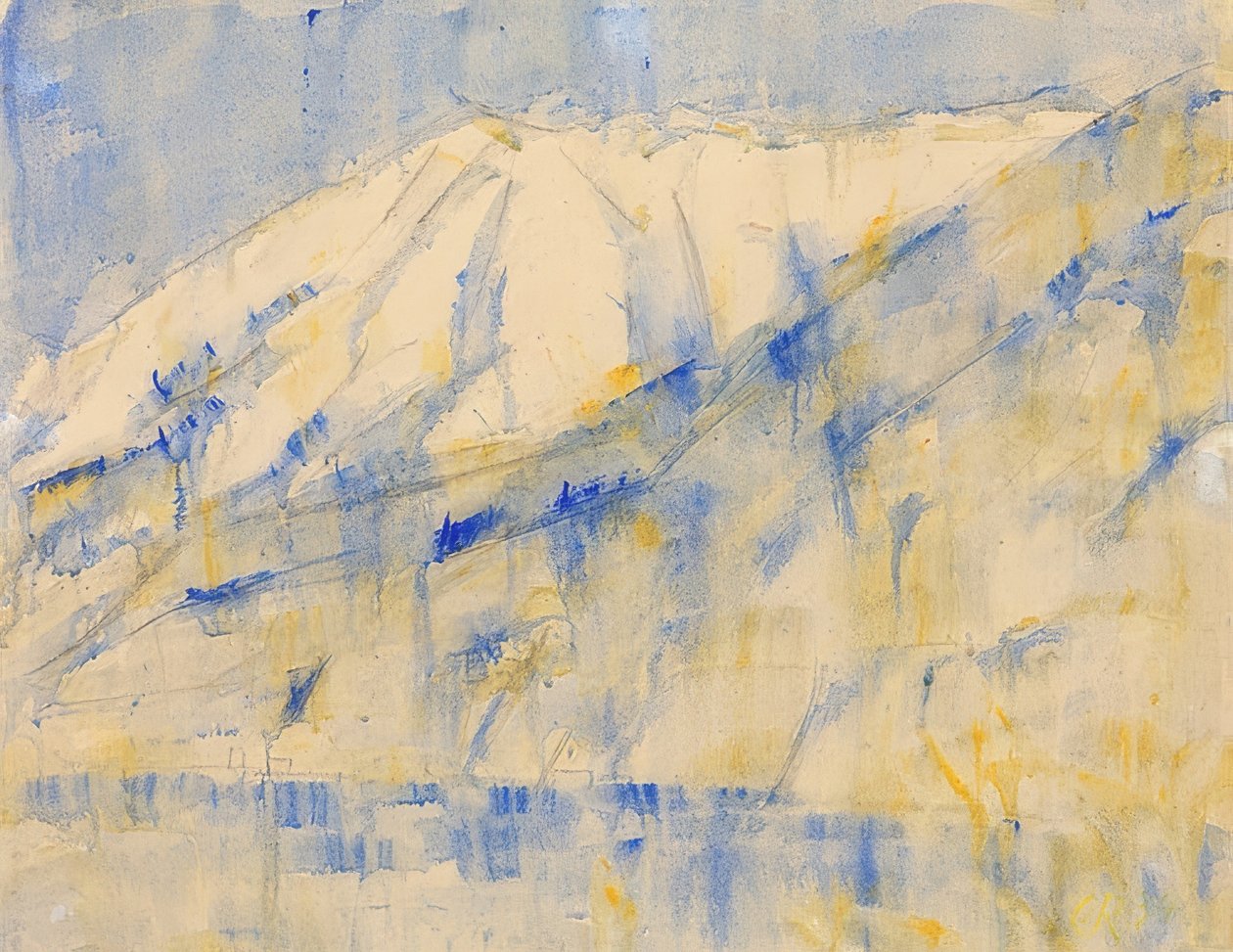 Lugano yakınlarındaki karda dağ. 1934 by Christian Rohlfs