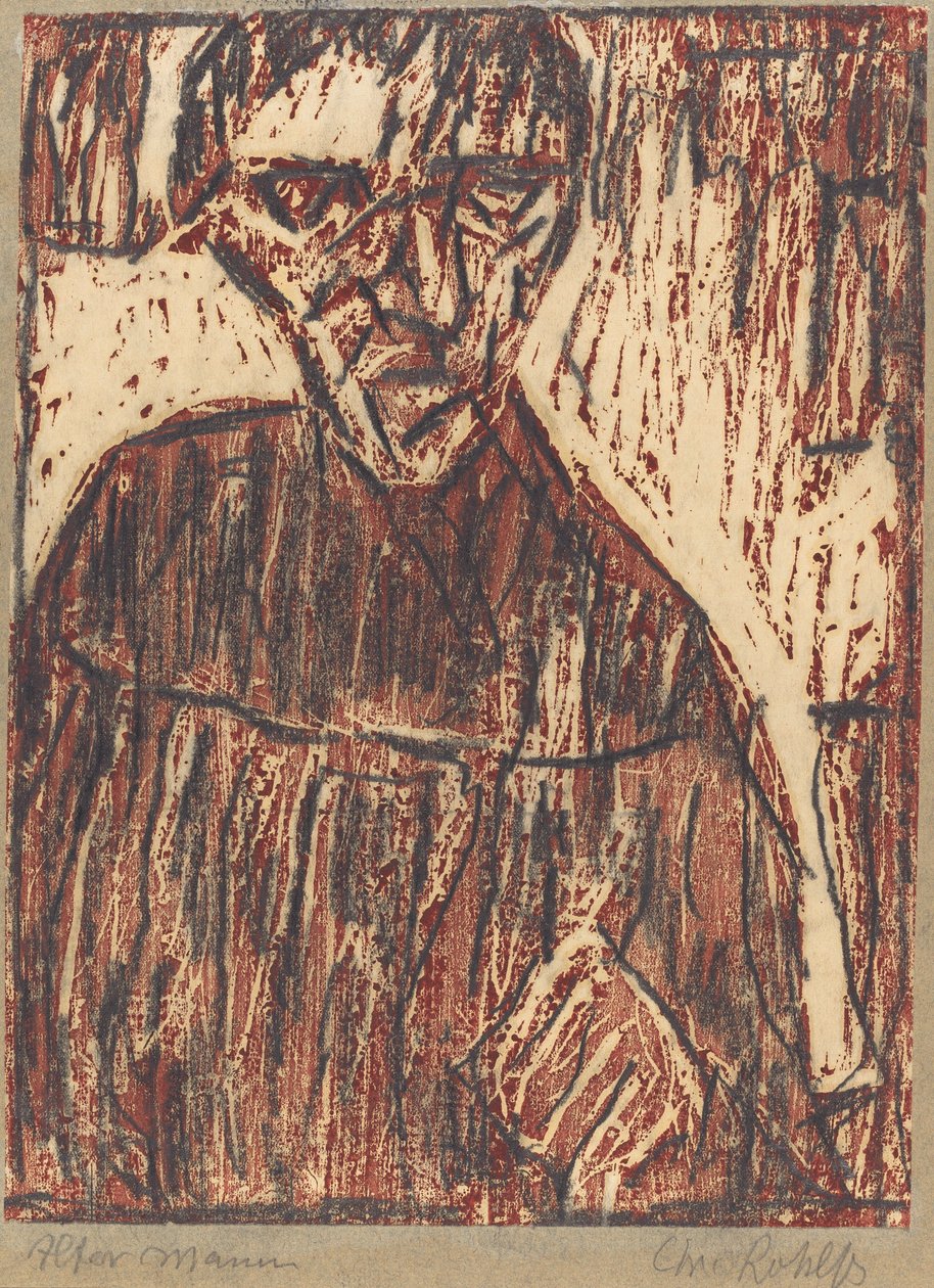 Yaşlı Adam, 1918. by Christian Rohlfs