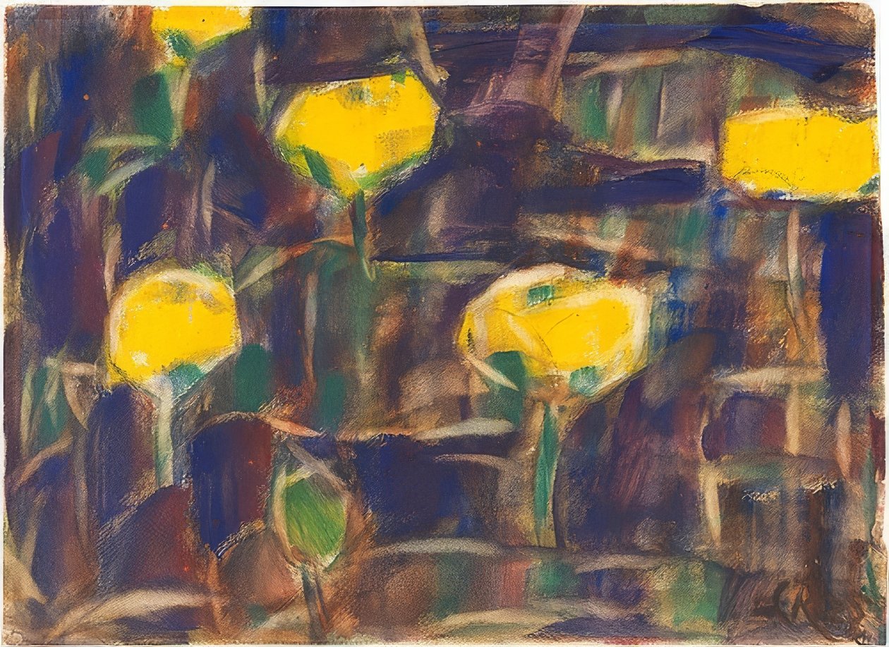 Su zambakları. 1925 by Christian Rohlfs