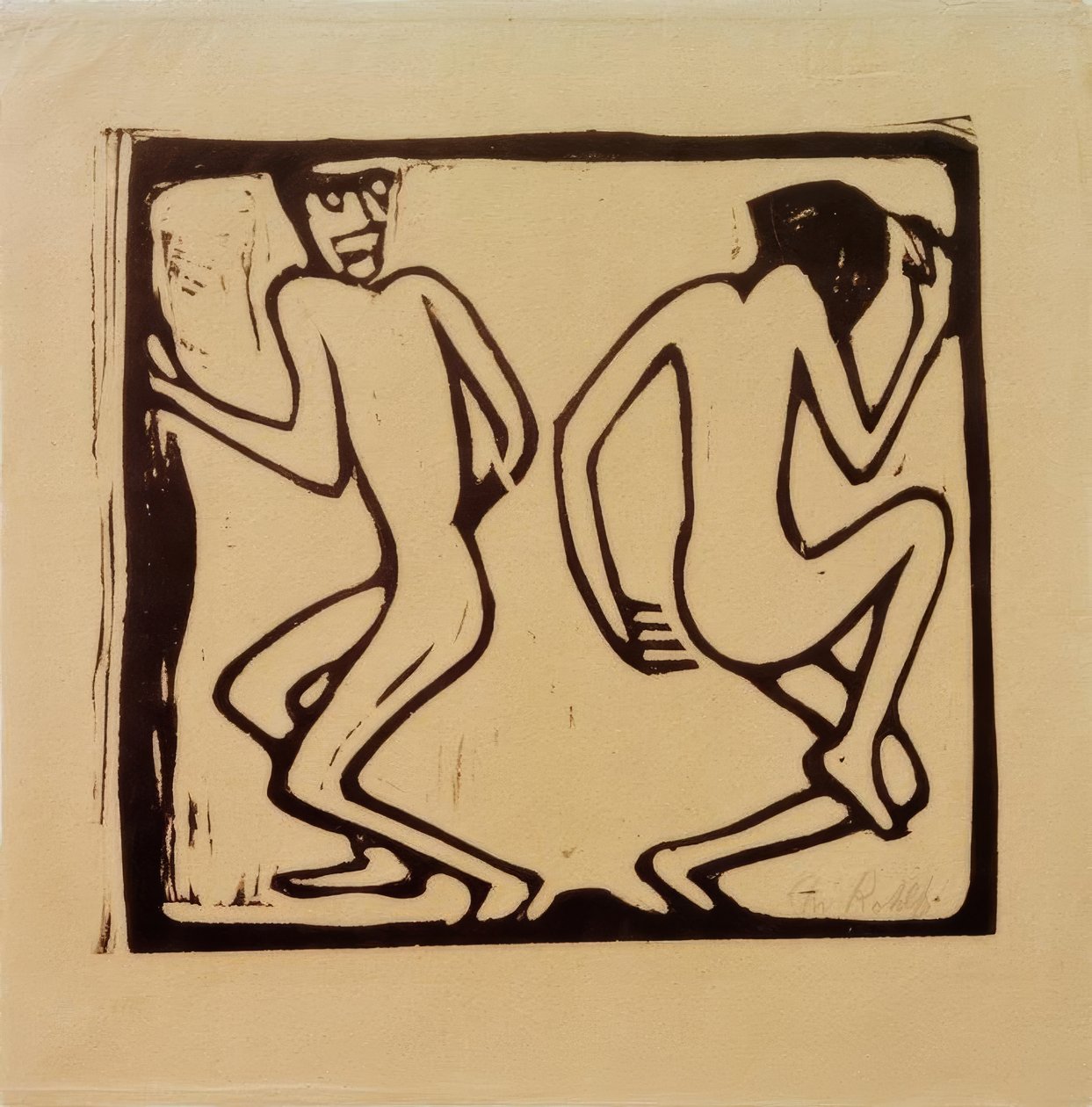 iki dansçı by Christian Rohlfs