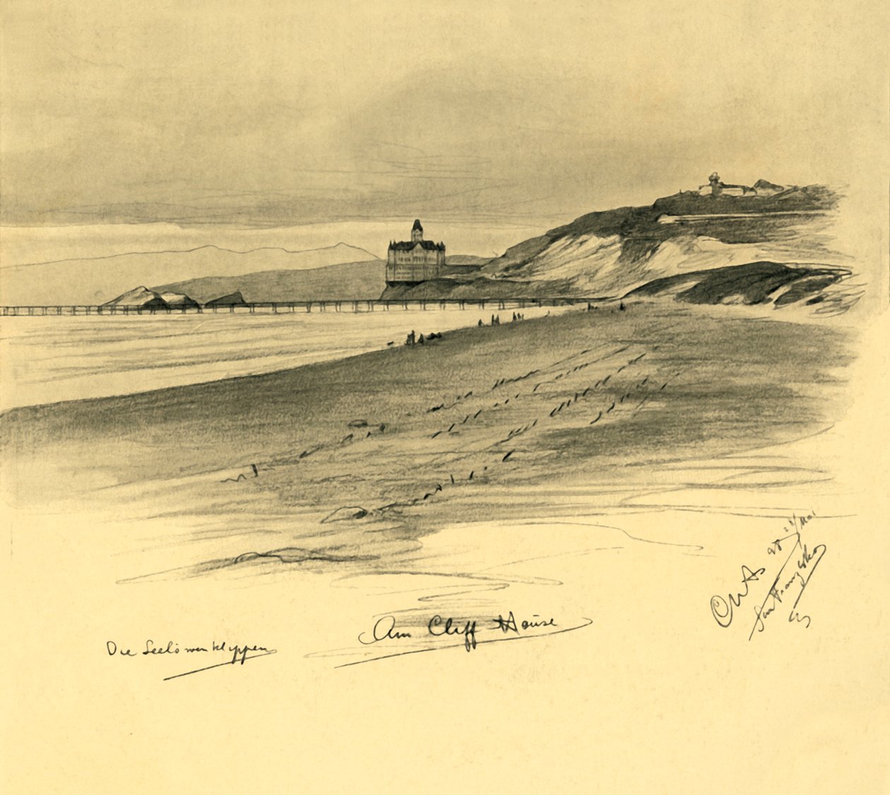 "Cliff House Am", 1898. by Christian Wilhelm Allers