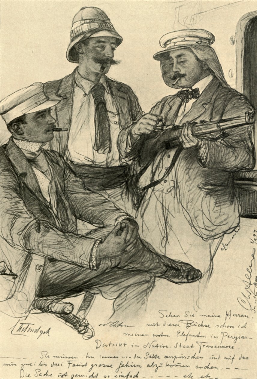 Avrupalılar gemide, 1898. by Christian Wilhelm Allers