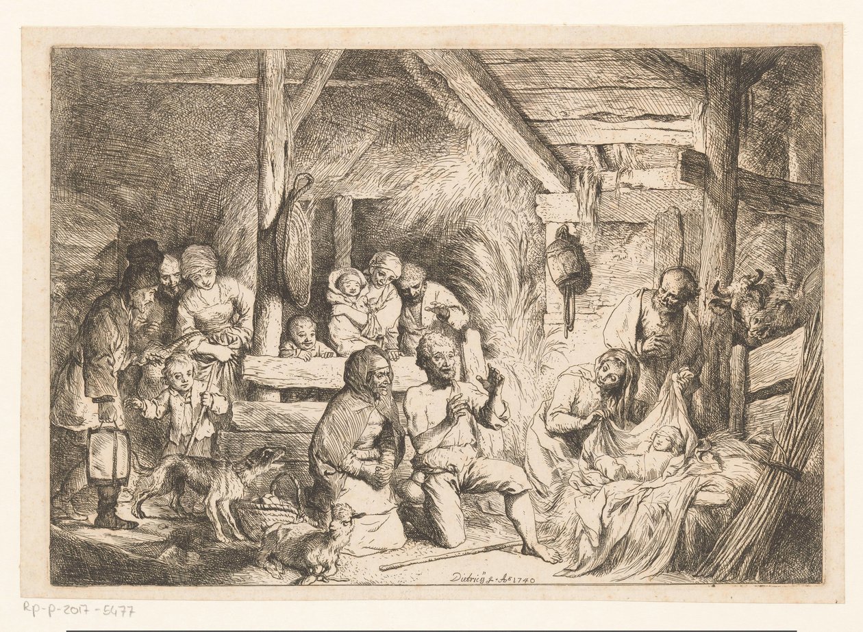 Çobanların hayranlığı by Christian Wilhelm Ernst Dietrich