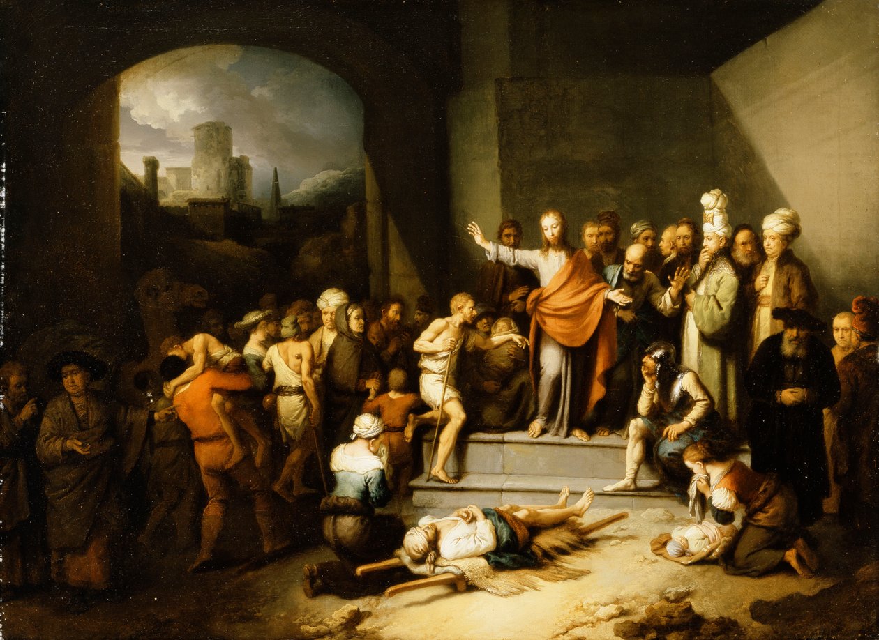 İsa Hastaları iyileştiriyor, by Christian Wilhelm Ernst Dietrich