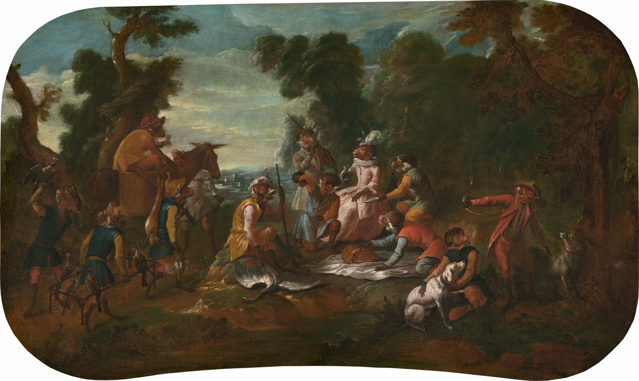 Şarkıcı: Piknik, c. 1739. by Christophe Huet