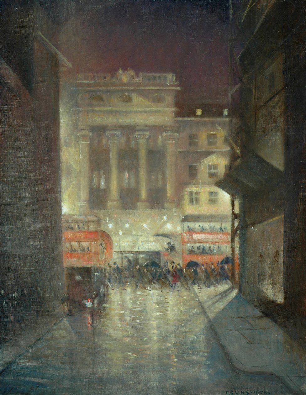 ದಿ ಸ್ಟ್ರಾಂಡ್ ಬೈ ನೈಟ್, c.1937 ಟರ್ಕ್ by Christopher Richard Wynne Nevinson