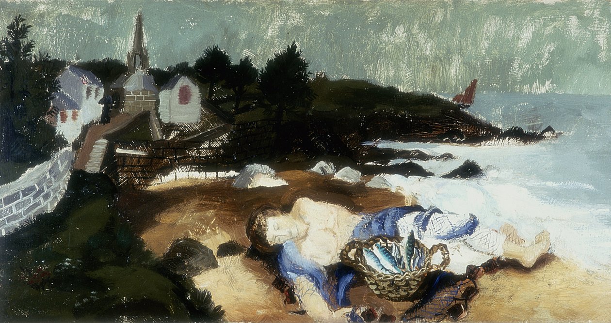 Uyuyan Balıkçı, Ploar, Brittany, 1930 by Christopher Wood