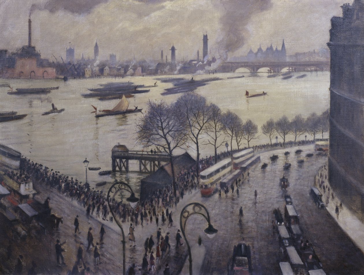 Blackfriars Köprüsü, Londra, c.1927 by Christopher Richard Wynne Nevinson