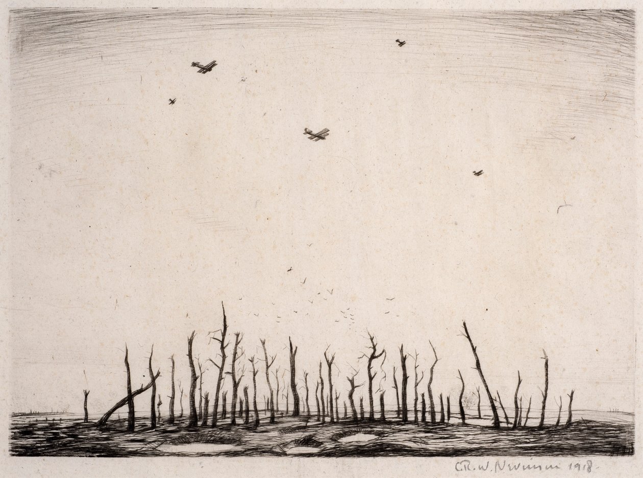 O Lanetli Wood, 1918 (kuru nokta) by Christopher Richard Wynne Nevinson