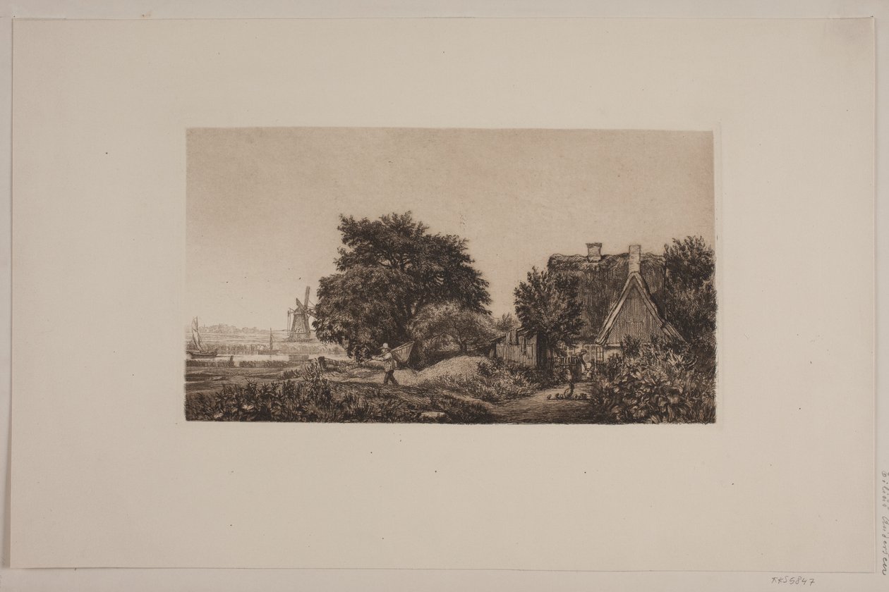Değirmen ile manzara by Cilius Johannes Konrad Andersen