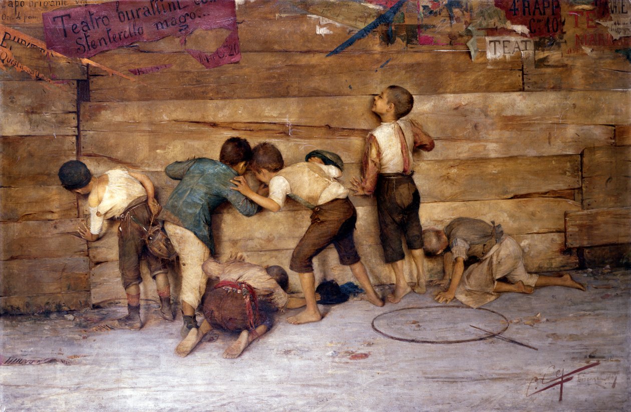 Quattrini Olmadan, Kukla Tiyatrosu, Floransa, 1887 by Cipriano Cei